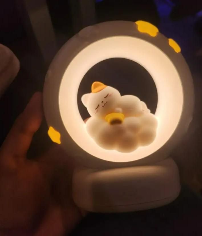 Sleeping Cat LED Night Light Lamp with Touch Control - abdtrendy